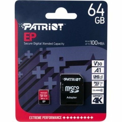 microSDXC 64GB Patriot EP V30 Class 10 UHS-1 U3 +SD-adapter (PEF64GEP31MCX) 029849 фото