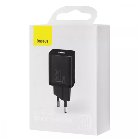 МЗП Baseus Super Silicone Quick Charger 30W (Type-C) (black) CCSUP-J01 032893 фото