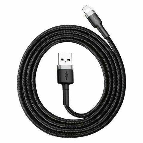 Кабель Baseus Cafule Cable Lightning 1.5A 2M Gray/Black (CALKLF-CG1) 000348 фото