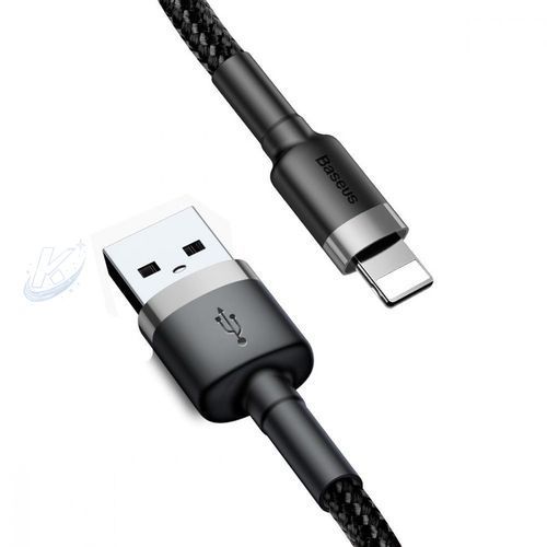 Кабель Baseus Cafule Cable Lightning 2.4A 1m Gray/Black (CALKLF-BG1) 000349 фото