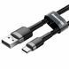 Кабель Baseus Cafule Cable Type-C 3A 1m Gray/Black (CATKLF-BG1) 000354 фото 3
