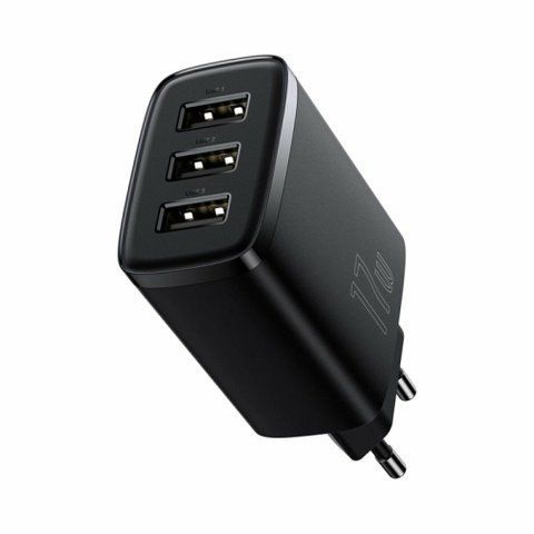 Зарядний пристрій Baseus Compact 3USB 17W Black (CCXJ020101) 088591 фото