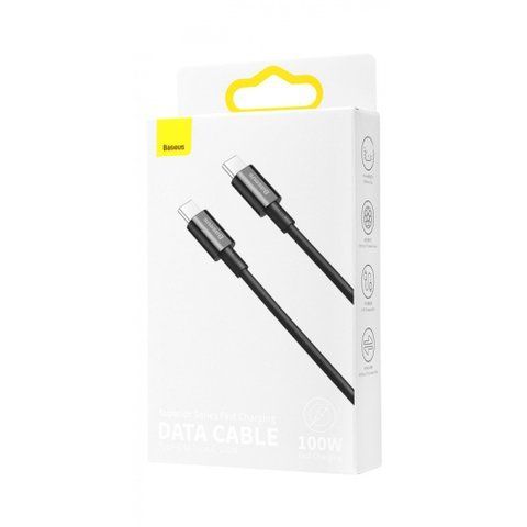 Кабель Baseus Superior Series Type-C to Type-C PD 100W 2m Black (CATYS-C01) 090256 фото