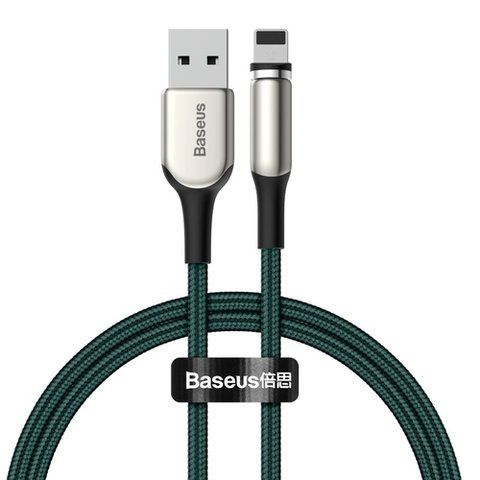 Кабель магнітний Baseus Zinc Magnetic Lightning Cable 2.4A 1m Green (CALXC-H06) 029548 фото