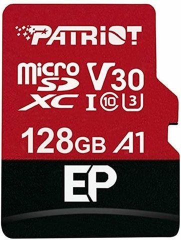 microSDXC 128GB Patriot V30 Class 10 UHS-1 U3 + SD-adapter (PEF128GEP31MCX) 000194 фото