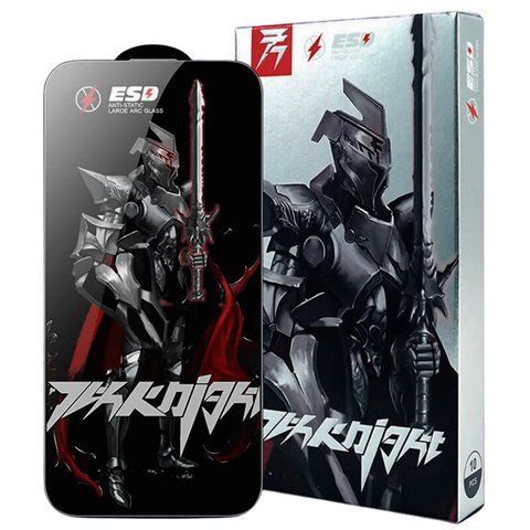 Захисне скло iPhone 16 Pro Max Knight (Privacy) Glass Premium ESD Black (антишпигун), 001246 076787 фото