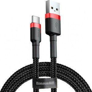 Кабель Baseus Cafule Type-C 2A 3m Black/Red (CATKLF-U91) 144705 фото