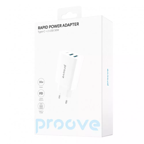 МЗП Proove Rapid 30W (2 USB + Type-C) (white) WCRP30210002 143885 фото