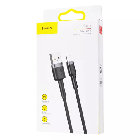 Кабель Baseus Cafule Lightning Cable 2A (3m) (gray/black) CALKLF-RG1 032869 фото