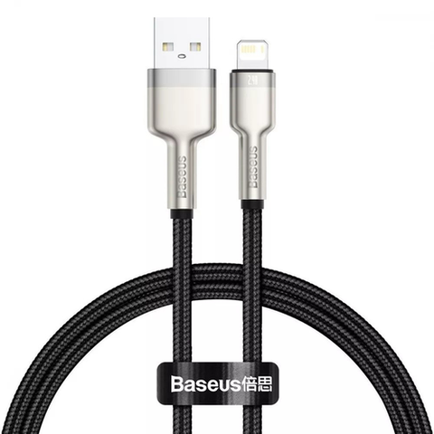 Кабель Baseus Cafule Metal Lightning 2.4A (0,25m) (black) CALJK-01 032870 фото